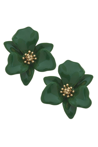 Valentina Enamel Flower Statement Earrings