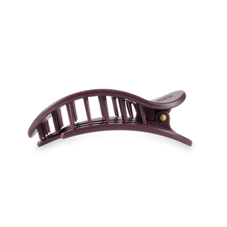 Burgundy Bliss Medium Flat Round Hair Clip