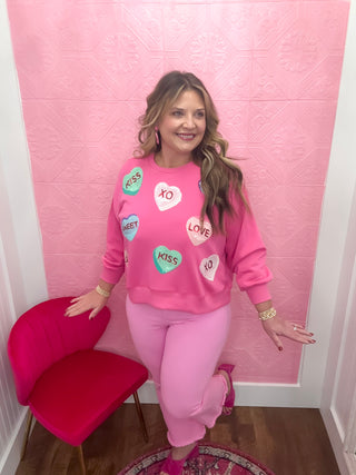 Candy Hearts Sweatshirt