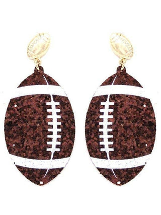 Shimmer Football Earrings