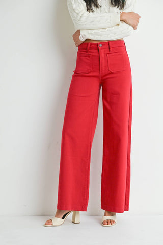 Scarlet Mini Patch Pocket Flare Denim