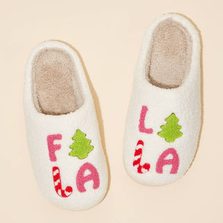 Falalala Tree Fuzzy Home Slippers