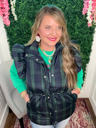 Lila Plaid Vest