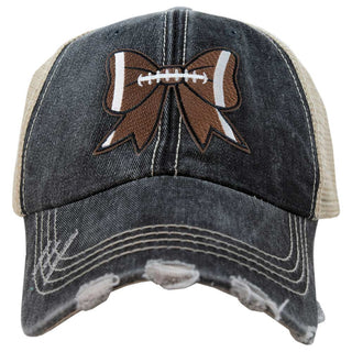 Football Bow Coquette Patch Trucker Hat