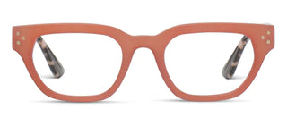 Flora Reading Glasses Coral/Black Marble