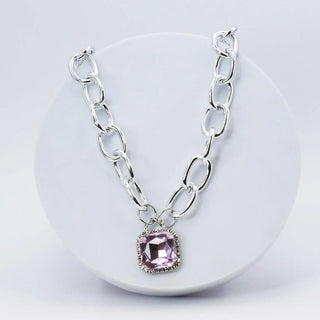 Glamour Chunk Necklace - Silver