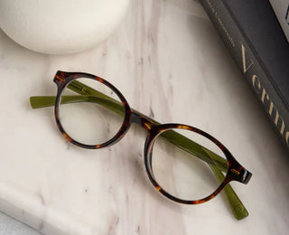 Dawson Reading Glasses - Tortoise/Green