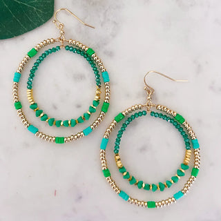 Golden Oasis Hoop Earrings