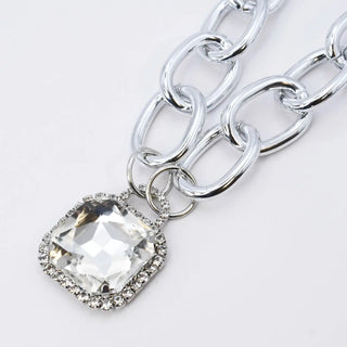 Glamour Chunk Necklace - Silver