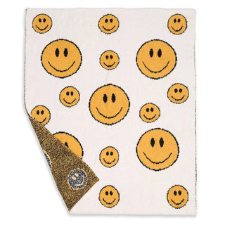 Yellow Happy Face Cozy Blanket