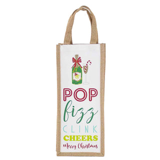 Pop Fizz Merry Christmas Wine Bag