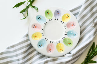 "Easter Chick" Ceramic Deviled Egg Plate