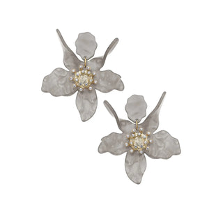 Chloe Resin Flower Statement Earrings