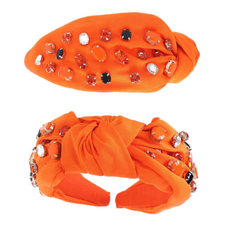 Halloween Tri-Color Rhinestone Jeweled Knotted Headband