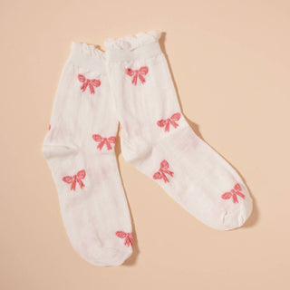 Bow Mid Calf Socks