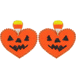 Jack-O-Lantern Pumpkin Earrings