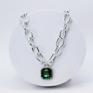 Glamour Chunk Necklace - Silver