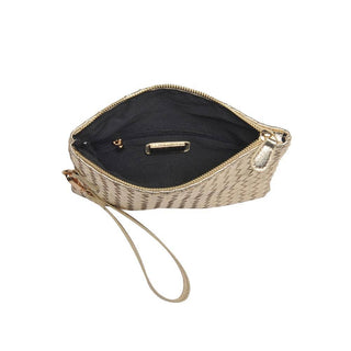 Aria Woven Wristlet Clutch