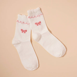 Bow Mid Calf Socks