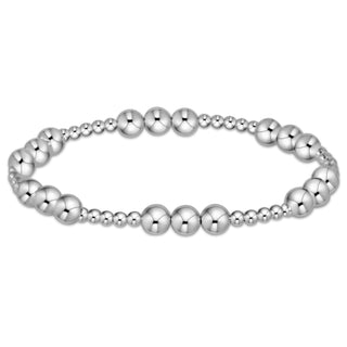 Classic Joy Pattern Bead Bracelet - Sterling