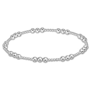 Classic Joy Pattern Bead Bracelet - Sterling