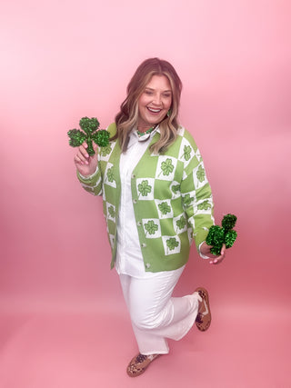 Shamrock Checkered Cardigan