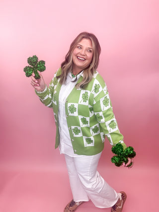 Shamrock Checkered Cardigan