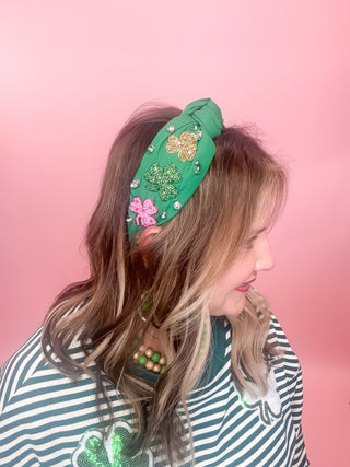 St Patrick's Day Clover Patch Sequin Top