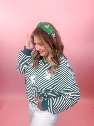 St Patrick's Day Clover Patch Sequin Top