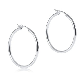 Round Sterling 1.25" Hoop - Smooth