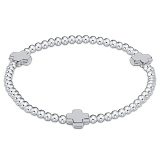 Enewton Extends - Signature Cross Sterling Pattern 3mm Bead Bracelet - Sterling