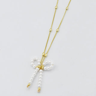 Treasure Jewels| Pretty Pearl Bow Necklace