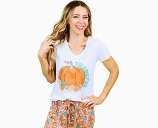 "Thankful Pumpkin" Pajama Pant Set