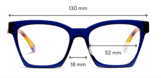 Maisie Reading Glasses - Blue/Ikat