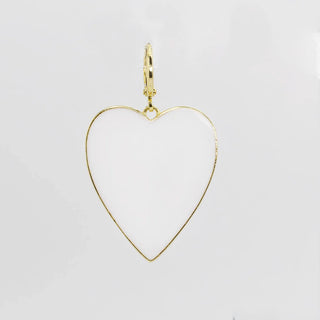 Treasure Jewels | White Big Heart Charm