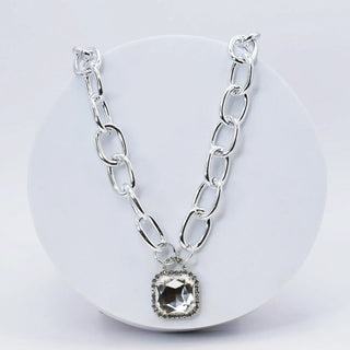 Glamour Chunk Necklace - Silver