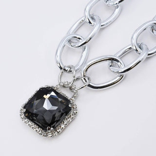 Glamour Chunk Necklace - Silver