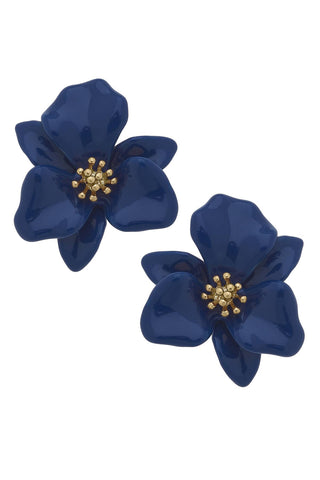 Valentina Enamel Flower Statement Earrings