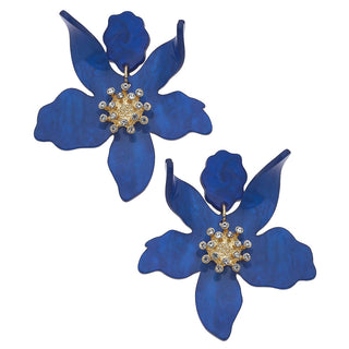 Chloe Resin Flower Statement Earrings