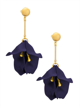 Metallic Resin Petal Drop Earring