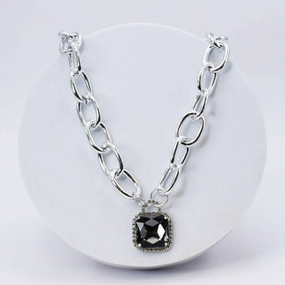 Glamour Chunk Necklace - Silver