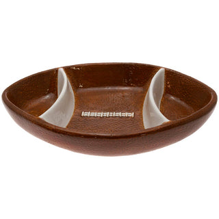 Football Fever Chip & Dip Ceramic Bowl