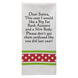 Dear Santa, This year Christmas Towel