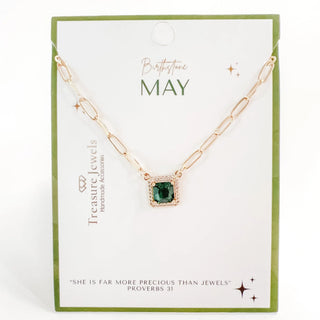 "Treasure Jewels" Birthstone Necklace - May