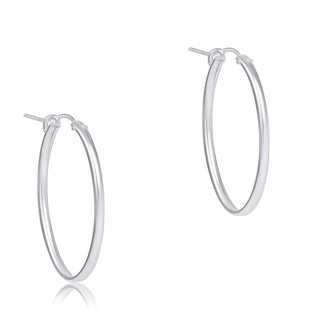 Oval Sterling 1" Hoop - Smooth